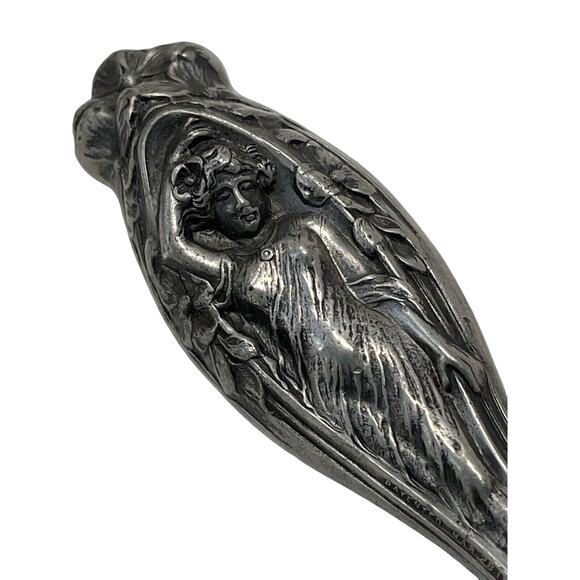 Silvertone Cuticle Pusher Marked Patent 1905 Art Nouveau Unmarked Metal - Picture 6 of 11